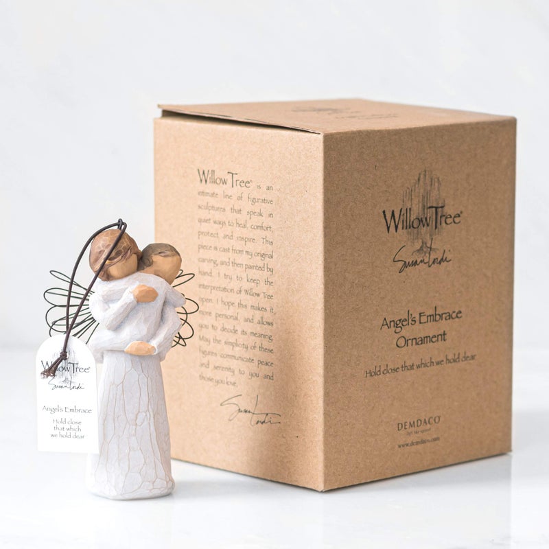 Willow Tree Angel's Embrace Ornament, Hold Close That which we Hold Dear, for Baptisms, New Grandparents, Caregivers, Nurses, Remembrance, Expression of Healing, Love, Sculpted Hand-Painted Figure - Image 3